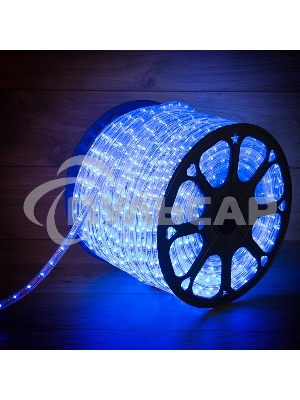 Дюралайт Neon-night LED, постоянное свечение (2W) - синий, 24 LED/м, Ø10мм, бухта 100м