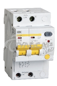 Выключатель автоматическийIek MAD12-2-025-C-030 Диф.автомат АД12М 2Р С2530мА ИЭК