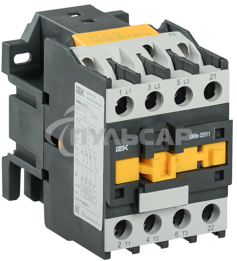 Контактор КМИе-23210 32А 230В/АС3 1НО ИЭК KKME21-032-230-10