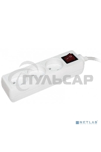 Удлинитель 3х3м без заземл. 10А IP20 УЗК с выкл. ПВС 2х0.75 ИЭК WYP10-06-03-03-K-N