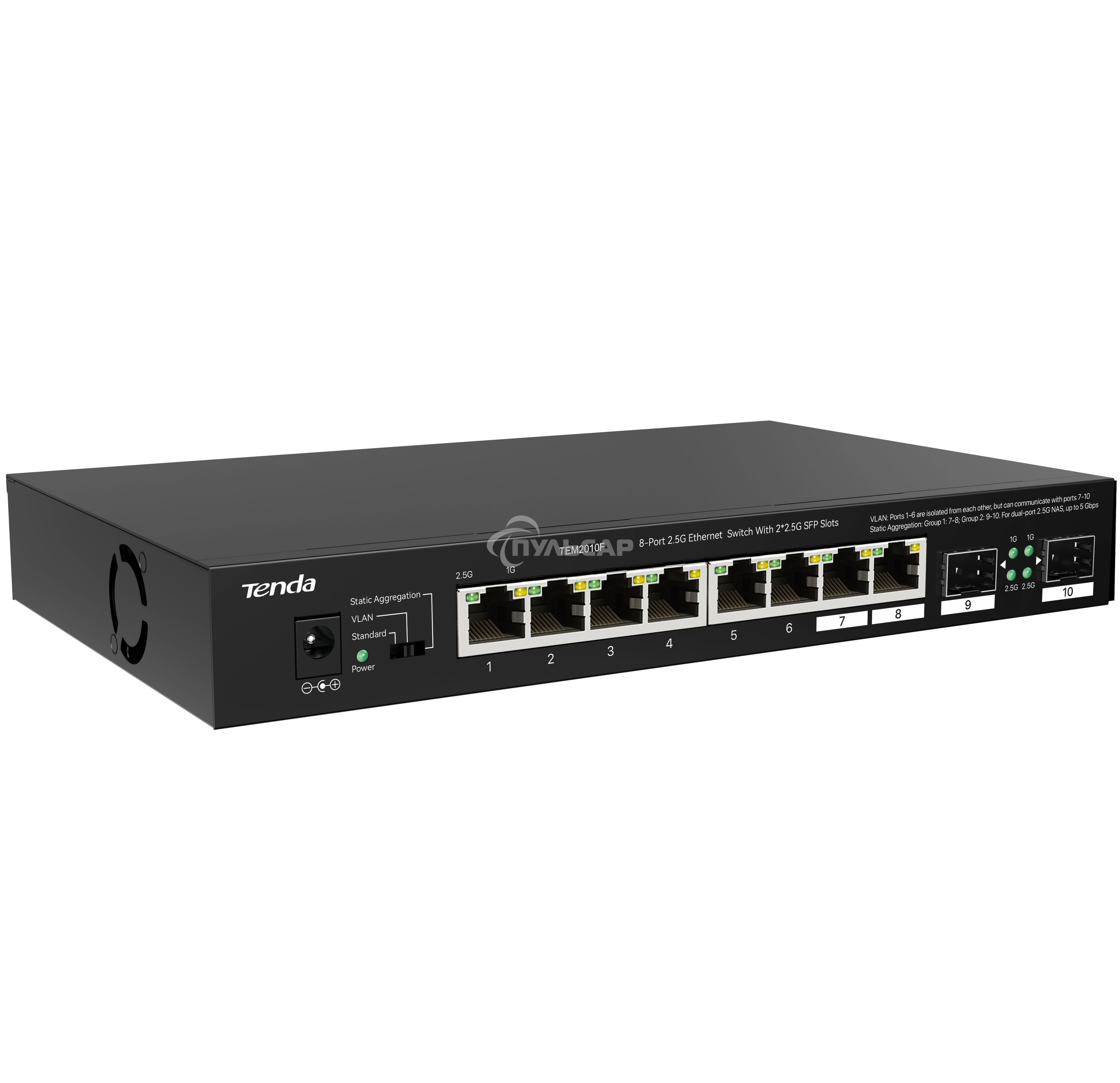 Коммутатор 8PORT 2.5G /2SFP TEM2010F TENDA