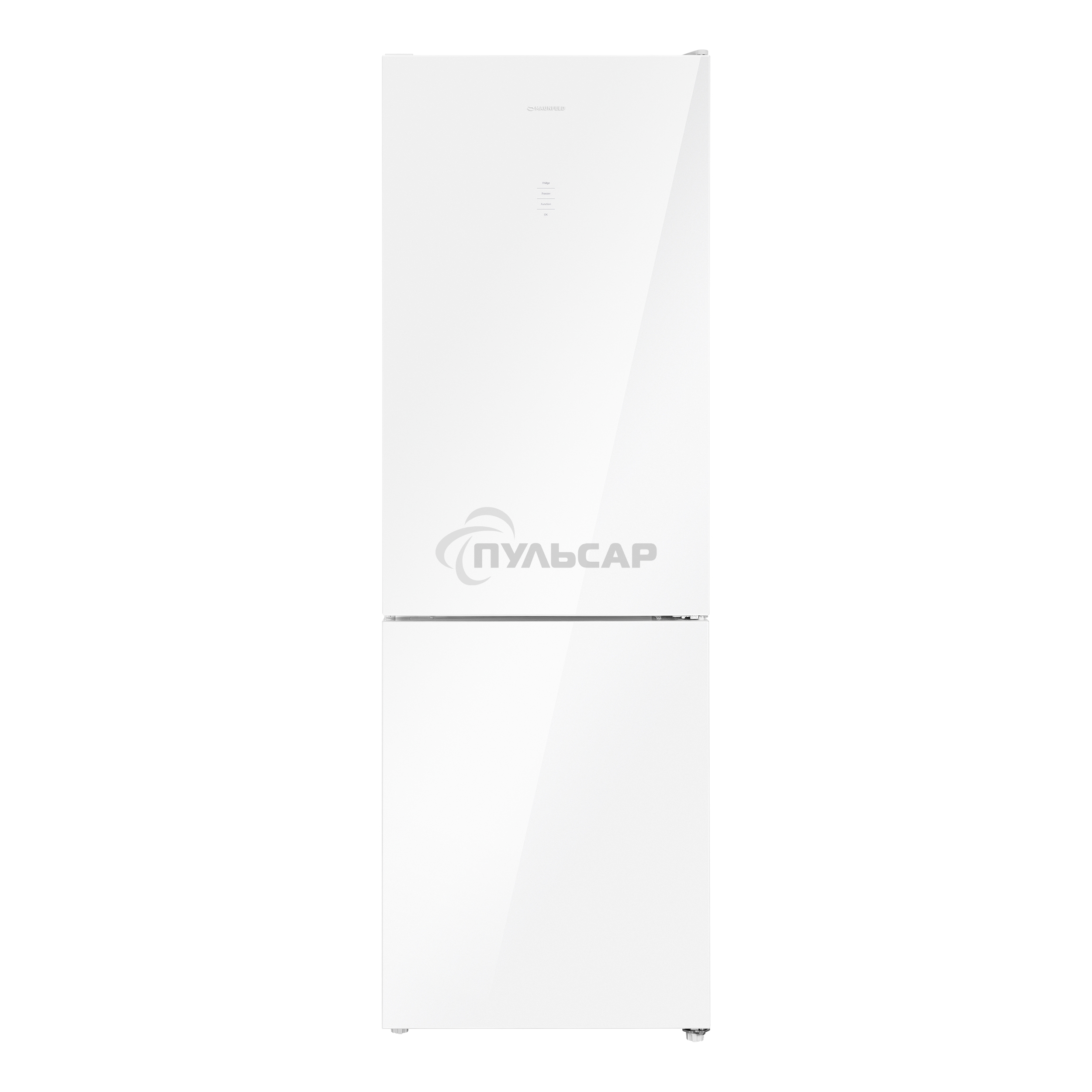 Холодильник Maunfeld MFF185NFW Inverter белый двухкамерный 240/100 л морозилка снизу, No Frost