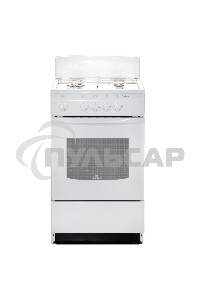 Плита газовая De Luxe 5040.45Г (Щ) -001 белый, конфорок 4 газовых, духовка 46 л, 50 см x 85 см x 50 см