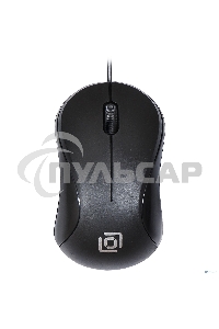 Мышь проводная Oklick 115S черный, 1200 dpi, USB, кнопки - 3