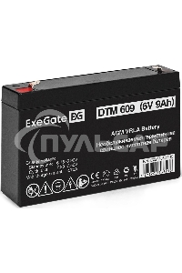 Аккумуляторная батарея ExeGate DTM 609 (6V 9Ah, клеммы F1)
