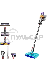 Пылесос вертикальный Dyson V15s Detect Submarine (448798-01) серый, питание от аккумулятора, 240 Вт, уборка влажная/сухая, пылесборник 0,76 л, работа от АКБ max 60 мин.