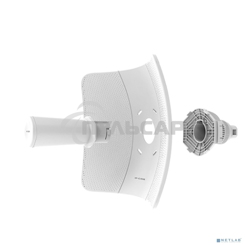 Наружный радиомост IP-COM iLBE-M5 большой дальности действия, 5 ГГц, до 433 Мбит/с, IP64, 1х23dbi, 1х100 Мбит/с, PoE