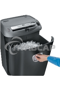 Шредер Fellowes Powershred 75Cs FS-46750 (FS-4675001/FS-4675002) авт., 3.9х50мм, 12лст., 27лтр., уничтожает: скобы, карты, скрепки, CD, селектор кол-ва листов