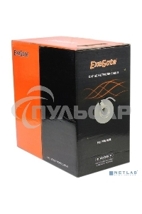 Кабель UTP 4 пары кат.5e Exegate CCA, многожильный, 305м pullbox, серый