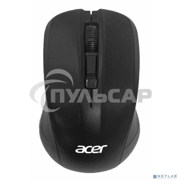 Мышь беспроводная Acer OMR010 черный, 1200 dpi, радиоканал, USB, кнопки - 3
