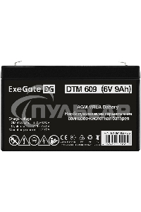 Аккумуляторная батарея ExeGate DTM 609 (6V 9Ah, клеммы F1)