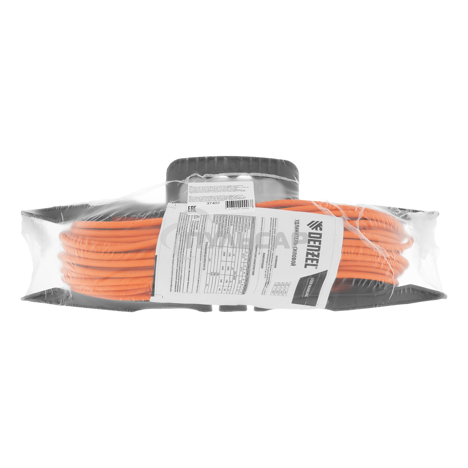 Удлинитель-шнур силовой Garden Series, б/з, ПВС, 20м, 1 розетка, 2*1 мм Denzel