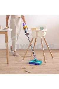 Пылесос вертикальный Dyson V15s Detect Submarine (448798-01) серый, питание от аккумулятора, 240 Вт, уборка влажная/сухая, пылесборник 0,76 л, работа от АКБ max 60 мин.