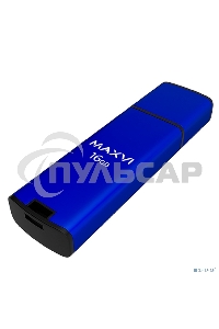 Флешка USB Maxvi MP2 blue (FD16GbUSB20C10MP2), 16Gb, USB 2.0, R/W 15/5, синий/черный