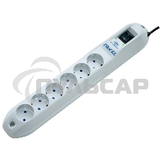 Сетевой фильтр Pilot GL 6 розеток (5 евро + 1 без заземления) 3 м Surge protector Pilot GL 6 outlets (5 euro + 1 without ground) 10A / 2.2kVt, 3m