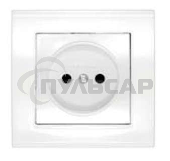 Розетка 1-м СП Бриллиант 16А IP20 защ. шторки без заземл. бел. Universal 7947595