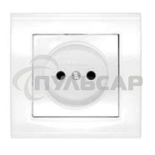 Розетка 1-м СП Бриллиант 16А IP20 защ. шторки без заземл. бел. Universal 7947595