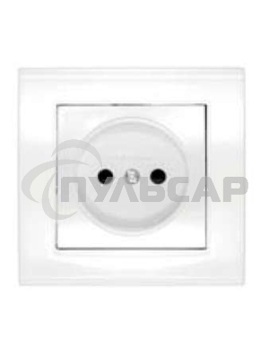 Розетка 1-м СП Бриллиант 16А IP20 защ. шторки без заземл. бел. Universal 7947595