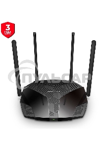 Роутер Mercusys MR70X AX1800 Dual-Band WiFi 6 Router, 574 Mbps at 2.4 GHz + 1201 Mbps at 5 GHz,4× Fixed External Antennas, 3× Gigabit LAN Ports, 1× Gigabit WAN Port, 1024-QAM, OFDMA, Router/Access Point Mode, MU-MIMO, WPA3, TWT, BSS Color