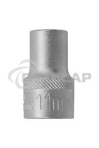 Головка торцевая, 11 мм, 12-гранная, CrV,под квадрат 1/2