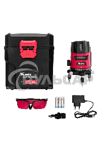 Лазерный уровень CRL-30R, 30 м, красный луч, батарейки, резьба 5/8