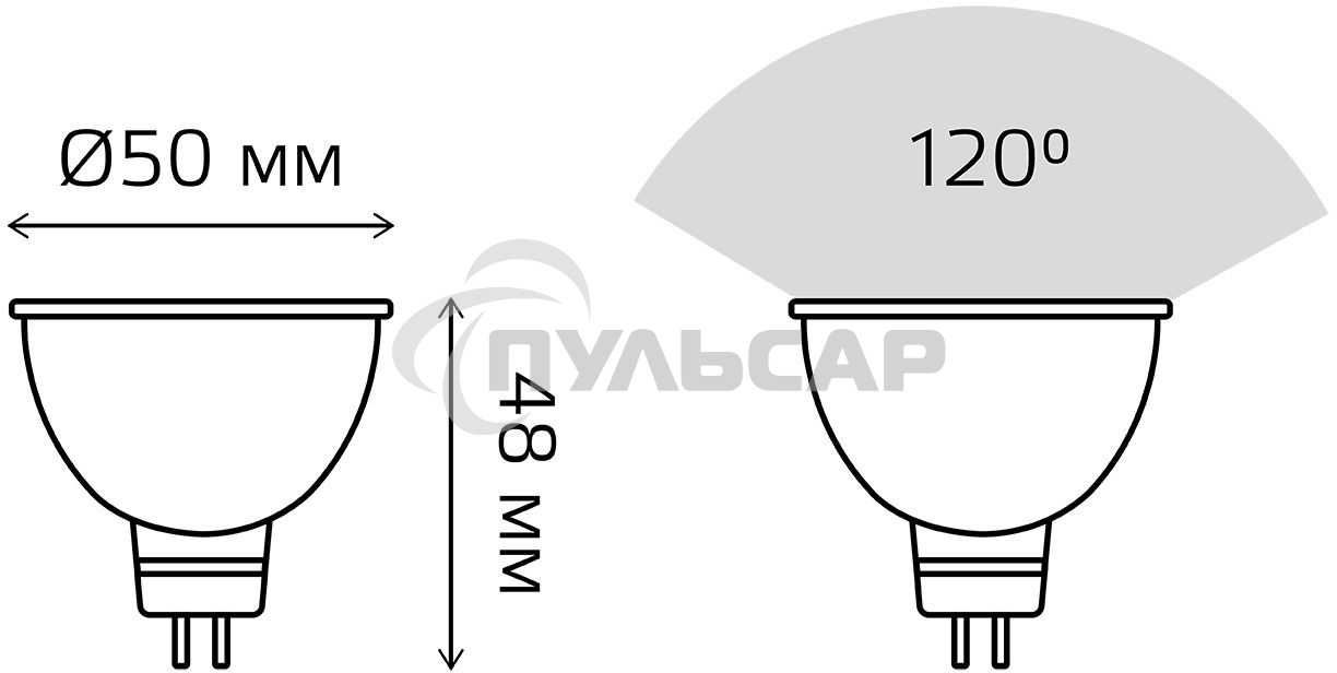 Лампа cветодиодная Gauss Elementary MR16 11W 850lm 4100K GU5.3 LED
