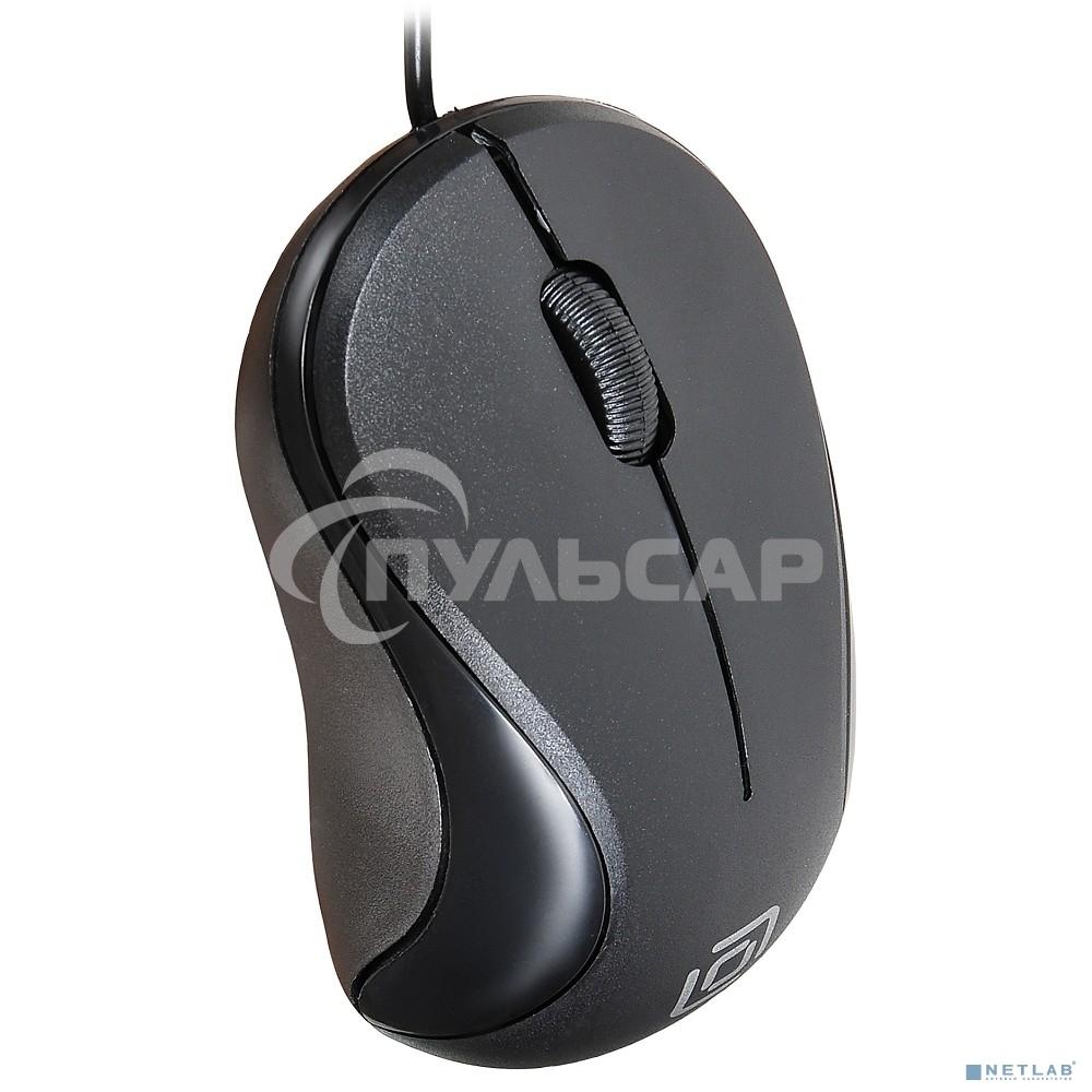 Мышь проводная Oklick 115S черный, 1200 dpi, USB, кнопки - 3