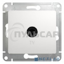 Механизм розетки TV 1-м СП Glossa 1DB белый  SchE GSL000191