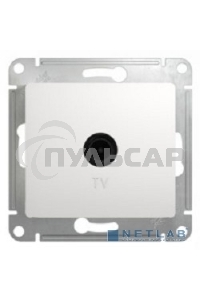 Механизм розетки TV 1-м СП Glossa 1DB белый  SchE GSL000191