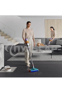 Пылесос вертикальный Dyson V15s Detect Submarine (448798-01) серый, питание от аккумулятора, 240 Вт, уборка влажная/сухая, пылесборник 0,76 л, работа от АКБ max 60 мин.