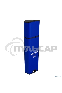 Флешка USB Maxvi MP2 blue (FD16GbUSB20C10MP2), 16Gb, USB 2.0, R/W 15/5, синий/черный