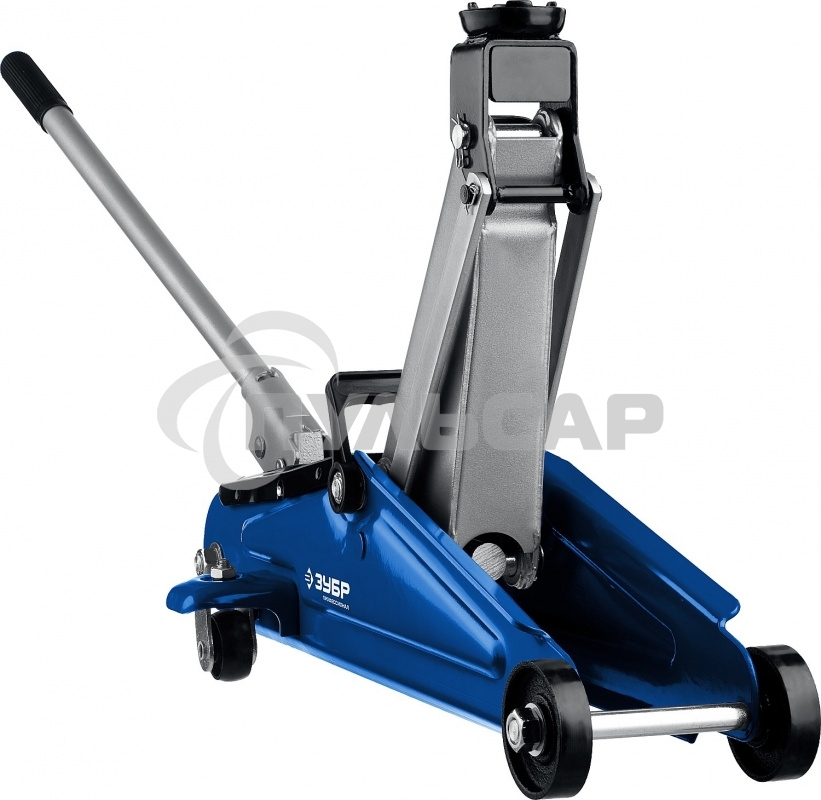 Домкрат ЗУБР 43052-2-Kгидравлический подкатной t50 2т 130-380мм в кейсе профессионал