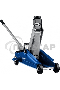 Домкрат ЗУБР 43052-2-Kгидравлический подкатной t50 2т 130-380мм в кейсе профессионал