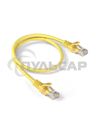 Патч-корд ExeGate EX286376RUS UTP-RJ45-RJ45-5e-0,5M-LSZH-YL, UTP, cat.5e, LSZH, 0.5м, желтый