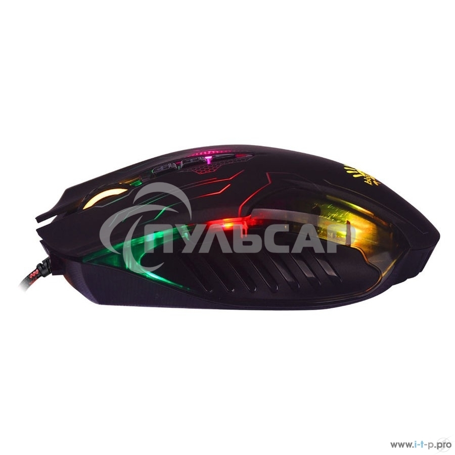 Мышь проводная A4Tech Bloody Q51 черный, 3200 dpi, USB, кнопки - 8