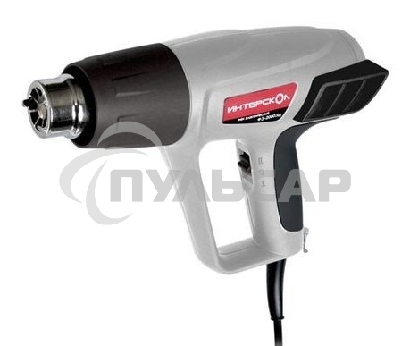 Фен строительный ИНТЕРСКОЛ ФЭ-2000ЭМ, 2000Вт,50-600°С,поток 300-500л/мин,дисплей,0.77кг 385.0.1.00