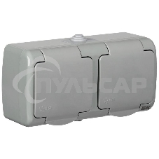 Розетка Iek ERA22-K03-16-54 РСш22-2-А Розетка 2-ая с з/к откр. уст. 16А IP54 AQUATIC