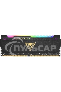 Оперативная память Patriot Viper Steel, DDR4, 32Gb (1x32Gb), 3200MHz, CL18, DIMM, с радиатором, RGB, черный