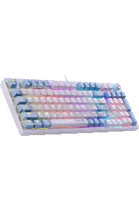 Клавиатура проводная Defender Hawk GK-418, USB, белый/голубой