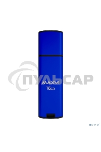 Флешка USB Maxvi MP2 blue (FD16GbUSB20C10MP2), 16Gb, USB 2.0, R/W 15/5, синий/черный
