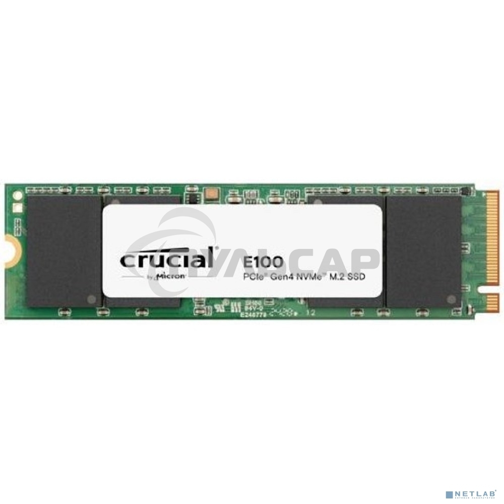 Накопитель SSD Crucial E100, 480Gb, M.2 2280, PCIe 4.0 x4, NVMe, R/W 4700/2500