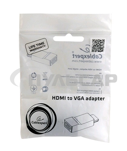 Переходник HDMI-VGA Cablexpert A-HDMI-VGA-02, 19M/15F, Jack3.5 аудиовыход