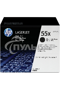 Картридж лазерный набор из 2 шт HP LaserJet CE255XD черный для LJ P3015(2 х 12500стр)