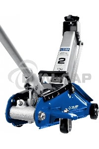 Домкрат ЗУБР 43052-2-Kгидравлический подкатной t50 2т 130-380мм в кейсе профессионал