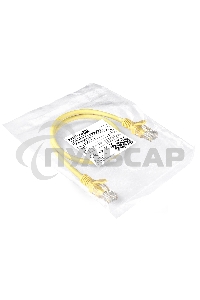 Патч-корд ExeGate EX286376RUS UTP-RJ45-RJ45-5e-0,5M-LSZH-YL, UTP, cat.5e, LSZH, 0.5м, желтый