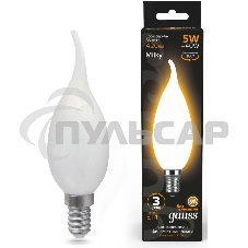 Лампа светодиодная Gauss Filament Свеча на ветру E14 5Вт 2700К OPAL