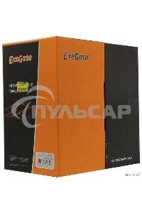 Кабель ExeGate UTP 2 пары кат.5e медь, 24AWG, бухта 305м, серый, PVC