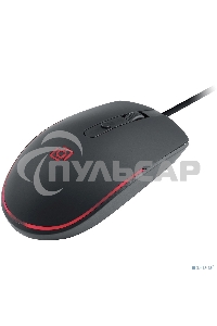 Мышь проводная Oklick 100M черный, 1600 dpi, USB, кнопки - 4