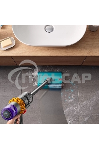 Пылесос вертикальный Dyson V15s Detect Submarine (448798-01) серый, питание от аккумулятора, 240 Вт, уборка влажная/сухая, пылесборник 0,76 л, работа от АКБ max 60 мин.