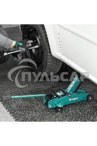 Домкрат гидравлический подкатной Сибртех 2т, 127-330 мм, в пласт. кейсе